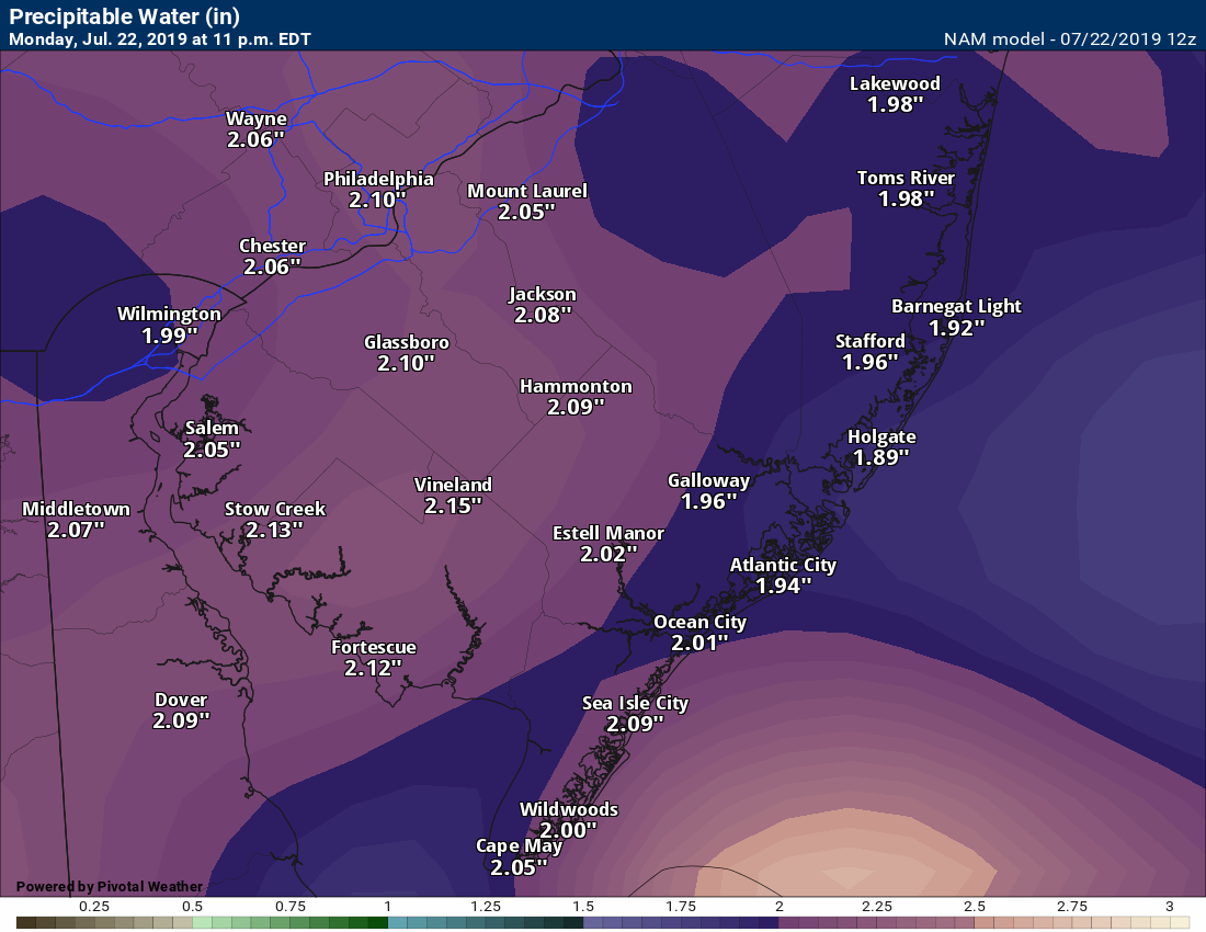 How much rain can we see?